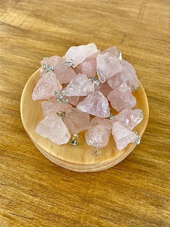 Pingente Quartzo Rosa - Bruto