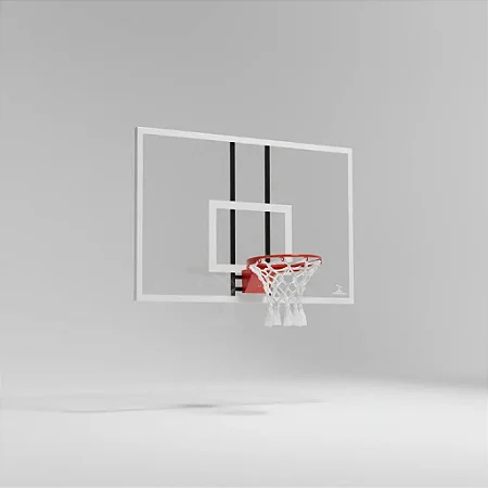 Tabela de Basquete Acrílico 10mm 1,20 x 0,90 Com Aro de Molas