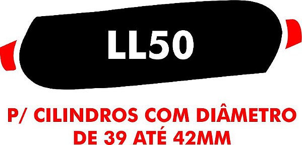 D - Camisa molhadora tipo MOLETOM LL50 cilindros com diâmetro de 39 a 42mm