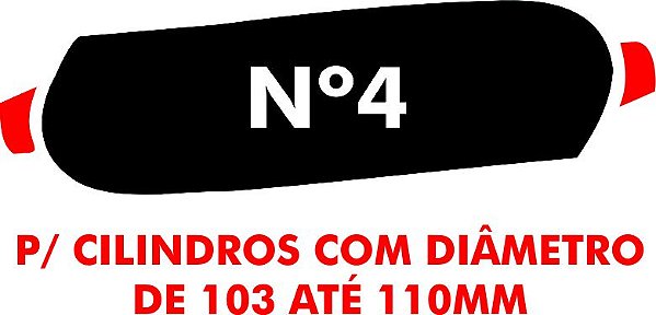 N - Camisa molhadora tipo MOLETOM N4 para cilindros com diâmetro de 103 a 110 mm