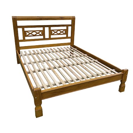 Cama Casal em Madeira de Demolição Modelo X Sudeste Rústico