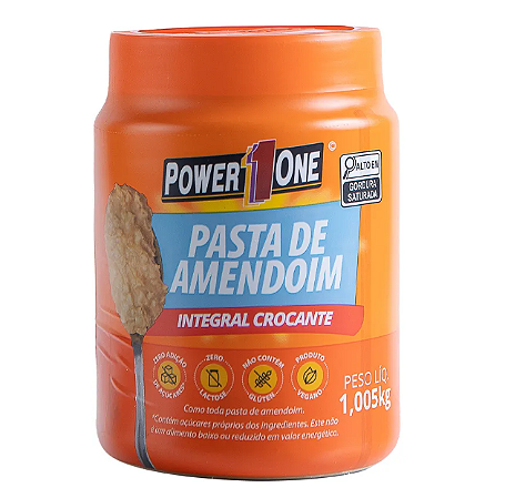 Pasta de Amendoim Crocante Integral 1,005kg Power One