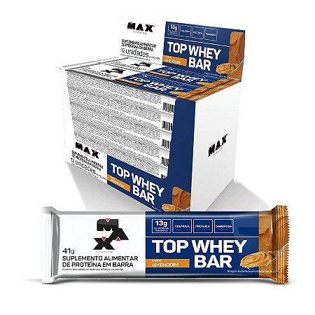 Top Whey Bar 41g - Max Titanium Amendoim - UNIDADE