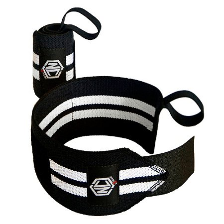 Munhequeira Elástica (Par)- Preto e Branco - NC Extreme