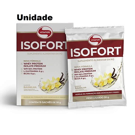 Isofort - Sachê 30g baunilha - Vitafor (UNIDADE)