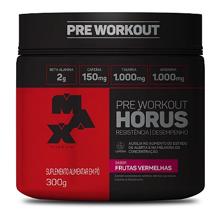 Pré Treino Horus I Max Titanium - Sabor: Frutas Vermelhas (300g)