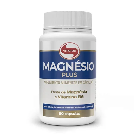 Magnésio Plus - 90 cap - Vitafor (Bisglicinato/Quelato)