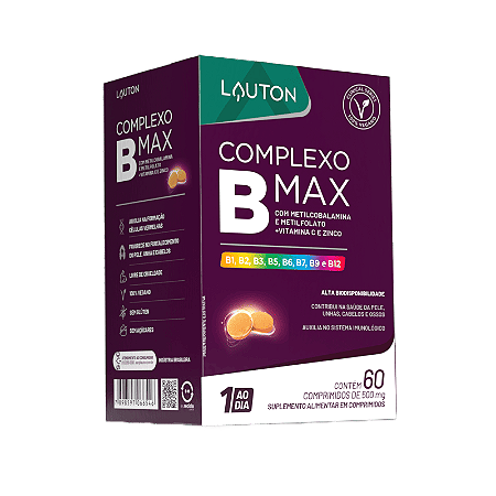 Complexo B Max - 60 Cápsulas | Lauton Nutrition