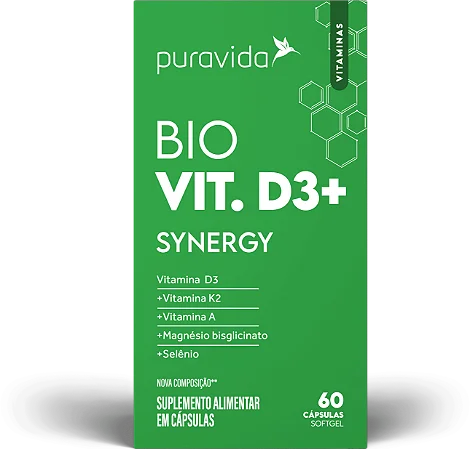 Bio Vit. D3 + Synergy | Puravida (60 cápsulas)