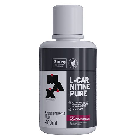 L-Carnitine Pure 400Ml - Max Titanium Açaí com Guaraná