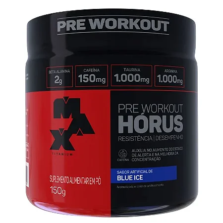 Pré Treino Horus I Max Titanium - Sabor: Blue Ice (150g)