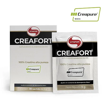 CREAFORT® Creatina Creapure 30 Sachês 3g Vitafor