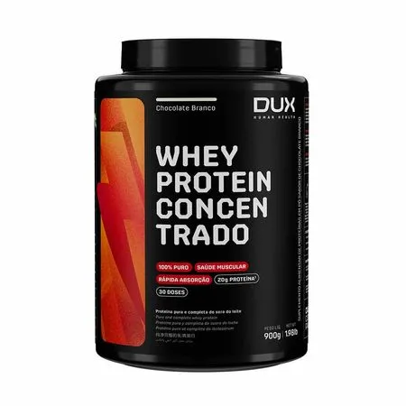 WHEY PROTEIN CONCENTRADO - POTE 900G DUX CHOCOLATE BRANCO