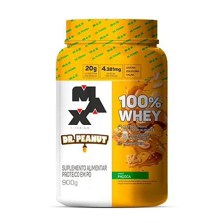 100% Whey Dr. Peanut I  Max Titanium - Sabor Paçoca