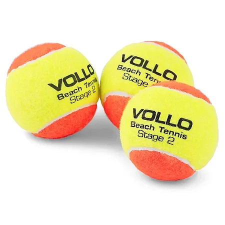 Bola de Beach Tennis 3 Unidades Vollo (Kit com 3)