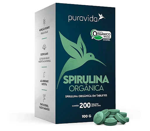 SPIRULINA ORGANICA V2 200 TBS PURAVIDA