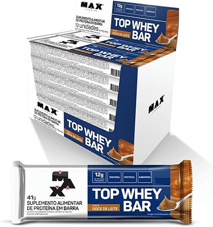 Top Whey Bar 41g - Max Titanium Doce de Leite - UNIDADE