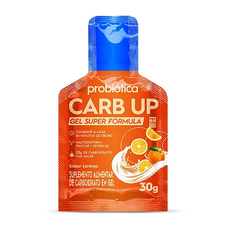 Carb Up Gel Super Fórmula Laranja Probiotica