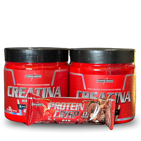 SUPER COMBO: 2 Creatinas IntegralMedica 300g + Barrinha de Proteína