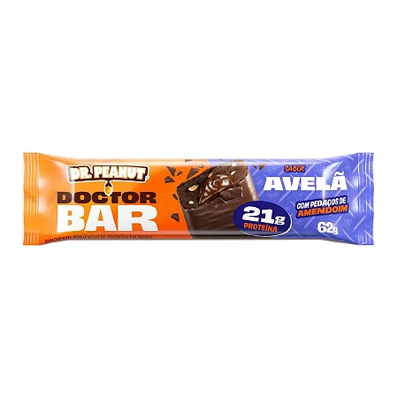 Barra de Proteína I Doctor Bar - Sabor Avelã (62g)