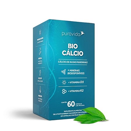 Bio Cálcio 60 cápsulas - Puravida