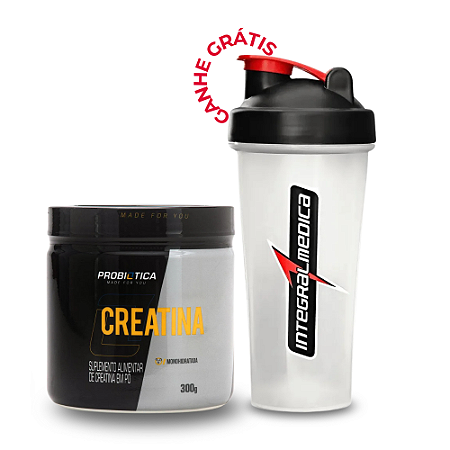 Creatina Probiotica 300g + COQUETELEIRA DE BRINDE
