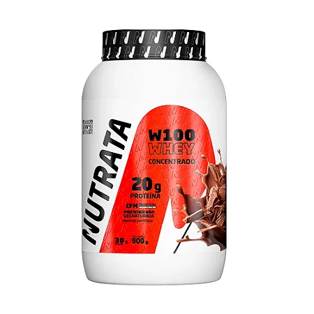 Whey Concentrado W100 I Nutrata - Sabor Chocolate (900g)