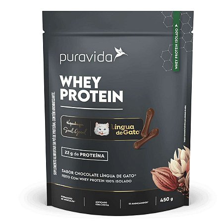 Whey Protein Isolado I Puravida - Sabor: Lingua de Gato (450g)