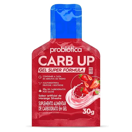 Carb Up Gel Super Fórmula I Probiótica - Sabor: Morango (30g)