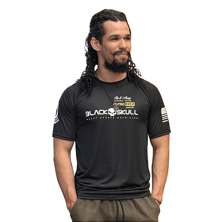 Camiseta Black Skull Dry Fit - Cor: Preta