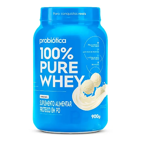 100% Pure Whey 900g Leite