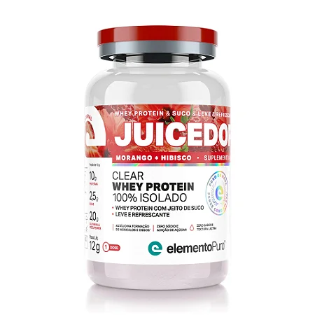 Monodose Juicedop Iso I Elemento Puro – Sabor: Morango com Hibisco (12g)