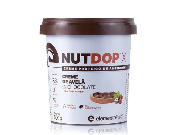 Nutdop X Creme de Amendoim I Elemento Puro – Sabor: Creme de Avelã (500g)