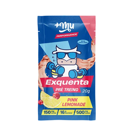 Exquenta Mais Mu - Pré-Treino em Sachê - Pink Lemonade - 20g