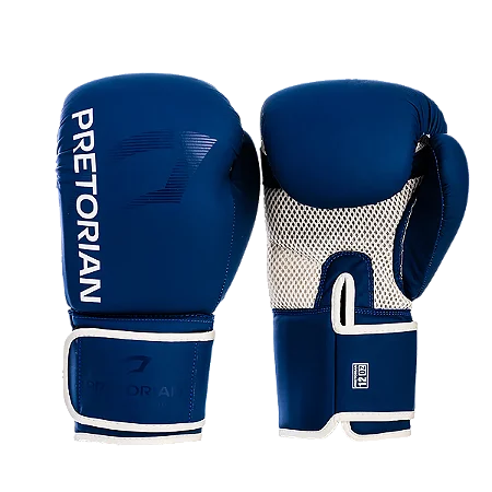 Kit Boxe E Muay Thai First Fx2 - Pretorian 12oz Azul/Branco