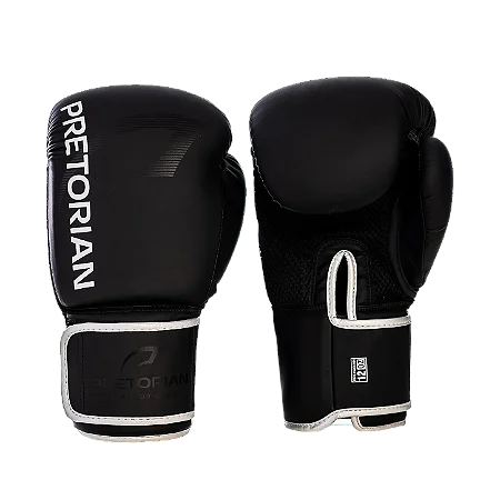 Kit Boxe E Muay Thai First Fx2 - Pretorian 16oz Preto/Prata