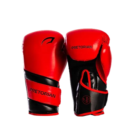 Kit Luva De Boxe E Muay Thai Elite - Pretorian 14oz Vermelho/Preto