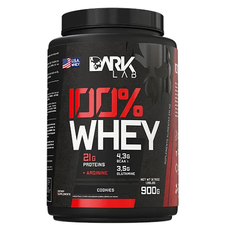 Whey 100% Pote 900g Cookies Dark Lab