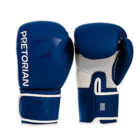 Kit Boxe E Muay Thai First Fx2 - Pretorian 10oz Azul/Branco