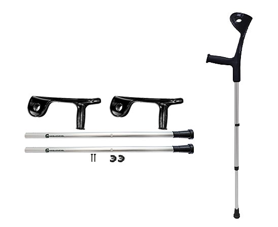 PAR DE MULETA CANADENSE SKD FX 130KG CK - PRETO