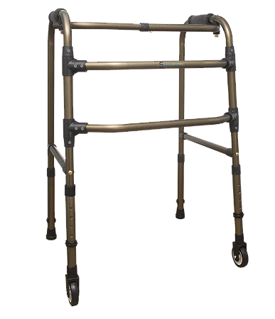 ANDADOR ARTICULADO 3 BARRAS 130KG C/RODAS - BRONZE