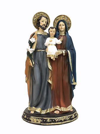 imagem Sagrada Família em resina em pé