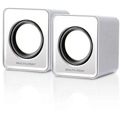 CAIXA DE SOM 2.0 MINI 3W RMS BRANCO - REF SP199