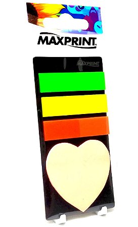 BLOCO ADESIVO CORACAO  C/MARC MAX 1 PC REF - 743473