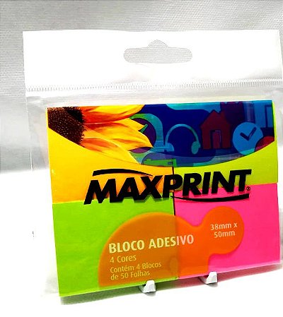 BLOCO ADESIVO NEON 4BL REF - 741705