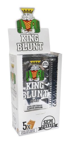 Seda King Blunt - Zero (Caixa com 25 uni com 5 Folhas)