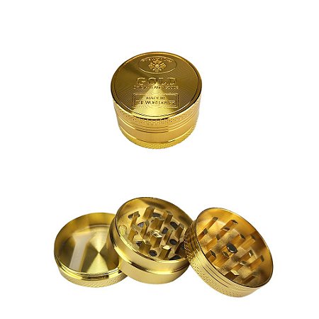 Dichavador De Metal DK 2F 24K Médio Dourado