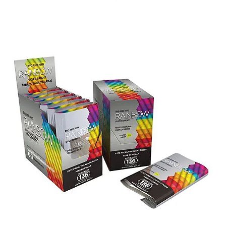 Display Tabaco Para Enrolar Cigarro Rainbow Silver Bright (CX/6 Pacotes De 25g)