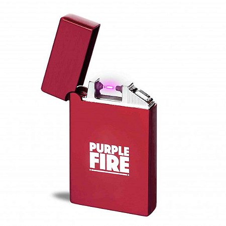 Isqueiro De Metal Purple Fire - Vermelho (Recarregável)