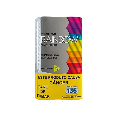 Tabaco Para Enrolar Cigarro Rainbow Silver Bright 25g